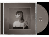 Pochette de l'album The Tortured Poets Department avec chanteuse.