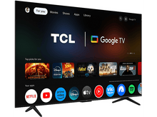 Charger l&#39;image dans la galerie, Écran TCL Google TV affichant des icônes d&#39;applications pour le streaming et le divertissement.
