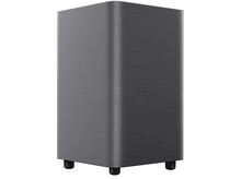 Charger l&#39;image dans la galerie, Un caisson de basses gris rectangulaire sur fond blanc, vu de face.
