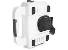 Charger l&#39;image dans la galerie, Enrouleur de rallonge blanc, avec la prise et une poignée visibles.
