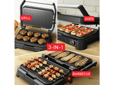 TEFAL GC520D SuperGrill 3-en-1 XL Gril de contact Acier inoxydable et Noir