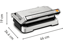 Charger l&#39;image dans la galerie, Gril Tefal avec mesures, 19cm hauteur, 34,6cm largeur, 46cm longueur.
