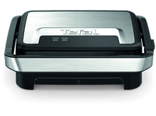 Charger l&#39;image dans la galerie, Gril Tefal argent et noir. Forme rectangulaire avec dessus argenté et base noire.

