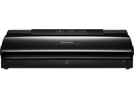 Scelleuse sous vide Tefal Vacupack Classic noire sur fond blanc.