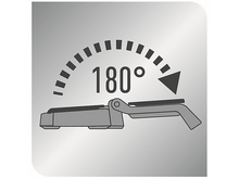 Charger l&#39;image dans la galerie, Un diagramme montrant un lisseur avec un indicateur de rotation à 180 degrés.
