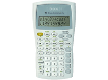 Charger l&#39;image dans la galerie, Calculatrice blanche TI-30X IIS affichant une équation mathématique sur son écran.
