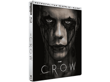 Charger l&#39;image dans la galerie, La jaquette du Blu-ray du film The Crow avec un homme au maquillage noir et une esthétique sombre.
