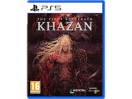 Couverture du jeu, un homme musclé aux longs cheveux blonds, du sang et le titre : The First Berserker Khazan.
