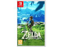 Charger l&#39;image dans la galerie, Boîtier de jeu Nintendo Switch. Couverture du jeu The Legend of Zelda. Un personnage se tient debout avec une épée et un bouclier dans un champ.
