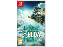 Charger l&#39;image dans la galerie, Boîte de jeu Nintendo Switch. The Legend of Zelda: Tears of the Kingdom. Un personnage en haut, fond de ciel.

