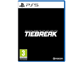 Un boîtier de jeu PS5 pour Tiebreak. La couverture est principalement noire avec le titre du jeu en blanc.
