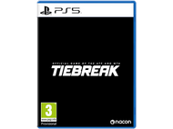 Un boîtier de jeu PS5 pour Tiebreak. La couverture est principalement noire avec le titre du jeu en blanc.