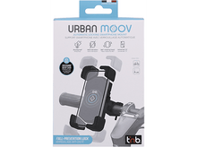 Charger l&#39;image dans la galerie, Support smartphone, noir, dans l&#39;emballage. Texte : &#39;URBAN moov&#39;.
