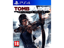 Charger l&#39;image dans la galerie, Pochette du jeu Tomb Raider. Lara Croft vise avec un arc, titre du jeu et logo PS4 visibles.
