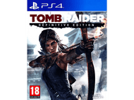 Pochette du jeu Tomb Raider. Lara Croft vise avec un arc, titre du jeu et logo PS4 visibles.