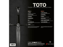 Charger l&#39;image dans la galerie, Pochette de l&#39;album de la compilation de TOTO, avec une illustration d&#39;épée et liste des titres.
