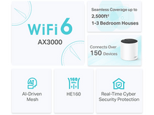 Charger l&#39;image dans la galerie, Informations sur le produit WiFi 6 AX3000 avec les principales caractéristiques et avantages.
