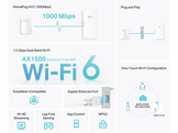 TP-LINK  Powerline AV1000 AX1500 Wi-Fi 6 Blanc (TL-WPA7817-KIT)