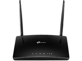 Routeur TP-Link noir avec antennes.