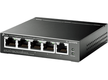 Charger l&#39;image dans la galerie, TP-LINK Smartswitch TL-SG105PE 5-port Gigabit Easy avec 4 ports PoE+ Noir (TL-SG105PE PoE+ Switch)
