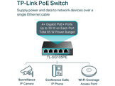 TP-LINK Smartswitch TL-SG105PE 5-port Gigabit Easy avec 4 ports PoE+ Noir (TL-SG105PE PoE+ Switch) Switch