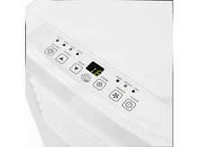 Charger l&#39;image dans la galerie, Panneau de commande blanc avec boutons et affichage numérique indiquant 18. Boutons : marche/arrêt, temp, mode, vitesse et minuterie.
