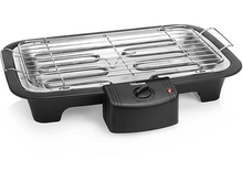 Charger l&#39;image dans la galerie, Gril électrique Tristar noir avec élément chauffant et bouton de contrôle de température.
