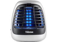 Tueur d'insectes blanc et noir avec des lumières UV bleues. Le logo Tristar est sur le devant.