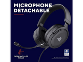 TRUST Casque gamer filaire GXT498 Forta Licence officielle PS5 Éco Matériau Noir Casque gamer Noir