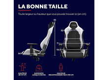 Charger l&#39;image dans la galerie, TRUST Chaise gaming Ruya Blanc (GTX14W)
