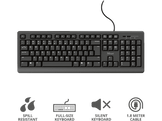 TRUST Clavier Primo AZERTY Noir (24143)