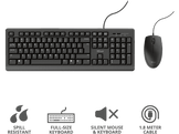TRUST Clavier sans fil + souris Primo AZERTY Noir (23987)
