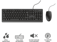 TRUST Clavier sans fil + souris Primo AZERTY Noir (23987)