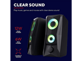 TRUST Haut-parleurs PC GXT606B Javv éclairage RGB Noir (25108)