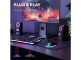 TRUST Haut-parleurs PC GXT606B Javv éclairage RGB Noir (25108)
