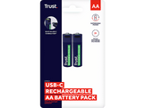 TRUST Piles rechargeables AA 1 700 mAh USB-C 2 pièces (25584)