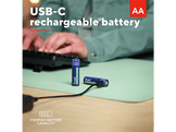 TRUST Piles rechargeables AA 1 700 mAh USB-C 2 pièces (25584)
