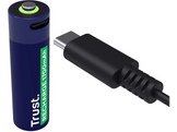 TRUST Piles rechargeables AA 1 700 mAh USB-C avec câble de charge 4-en-1 4 pièces (25631)