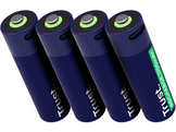 TRUST Piles rechargeables AA 1 700 mAh USB-C avec câble de charge 4-en-1 4 pièces (25631)