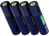 TRUST Piles rechargeables AAA 500 mAh USB-C avec câble de chargement 4-en-1 4 pièces (25671)
