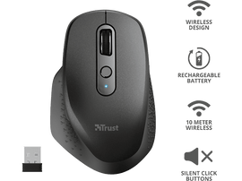 TRUST Souris sans fil Ozaa Noir (23812)