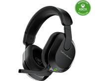 Charger l&#39;image dans la galerie, Casque Turtle Beach noir avec micro, conçu pour Xbox. Bouton d&#39;alimentation vert et fond noir.
