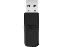 Charger l&#39;image dans la galerie, Une clé USB noire avec un logo de palmier et un connecteur USB argenté.
