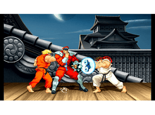 Charger l&#39;image dans la galerie, Scène de jeu vidéo : trois personnages se battent, avec un château japonais en arrière-plan.
