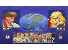 Charger l&#39;image dans la galerie, Ryu et Ken face à face sur un écran de Street Fighter.

