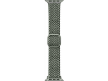 Charger l&#39;image dans la galerie, Bracelet Apple Watch, tissu vert tissé avec une boucle métallique.
