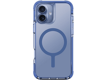 Charger l&#39;image dans la galerie, Coque iPhone bleue avec cercle magnétique sur fond blanc.
