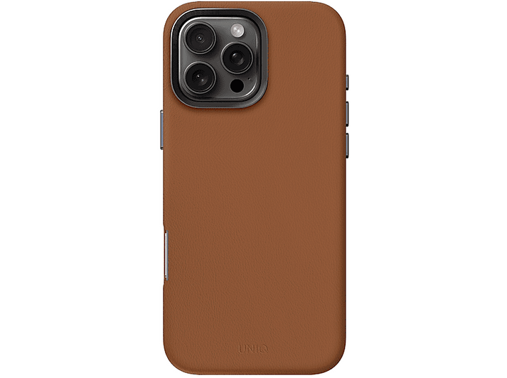 Une coque de téléphone en cuir marron.