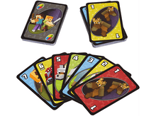 Charger l&#39;image dans la galerie, Deux jeux de cartes UNO Minecraft, étalés sur un fond blanc.
