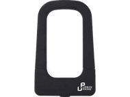 Antivol de vélo noir en forme de U, avec la marque 'Urban Prime' visible en bas à droite, sur fond blanc.